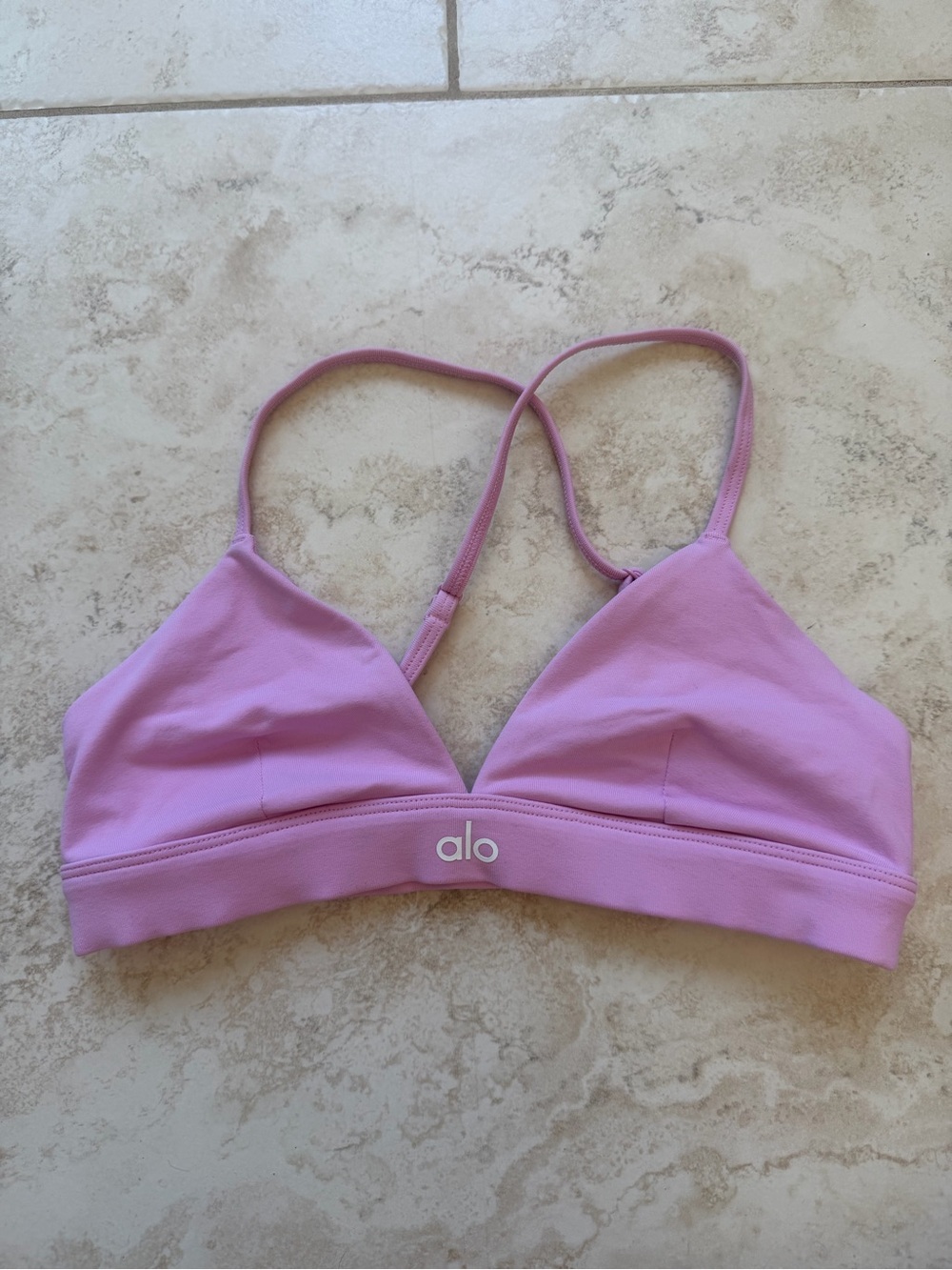 ALO YOGA Candy Pink Splendor Sports Bra Top